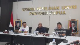 KPU Provinsi Papua saat menggelar konferensi pers / Dok. Rakyatpapua