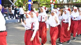 Siswa Sekolah Dasar mengikuti jambore GTK Hebat / Dok Kemendikbud