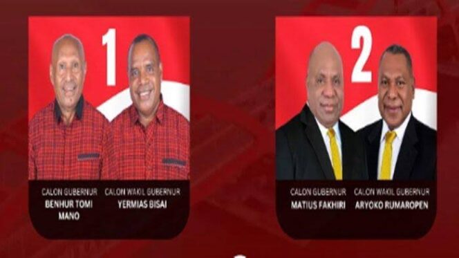 
					Hasil Sementara Quick count Pilkada Papua: Suara BTM-YB dan Mari-Yo Masih Beda Tipis