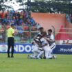 Selebrasi tim Persipura usai mencetak gol ke gawang Persibo / Dok. Media Officer Persipura