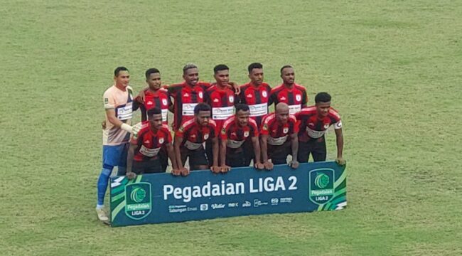 Skuad Persipura Jayapura pada laga kontra Persewar Waropen / Euforia