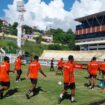 Skuad Persipura Jayapura sedang berlatih 