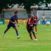 Boaz Solossa saat melepas tembakan ke gawang Rans / dok media officer Persipura