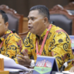Petru Paulus Sarkol dari Bawaslu saat membacakan keterangan pada sidang perkara Nomor 236/PHPU.BUP-XXIII/2025 Perselisihan Hasil Pemilihan Umum Bupati Kabupaten Asmat, Jumat (31/1) di Ruang Sidang Panel 3 MK. Foto Humas MK RI/Bayu