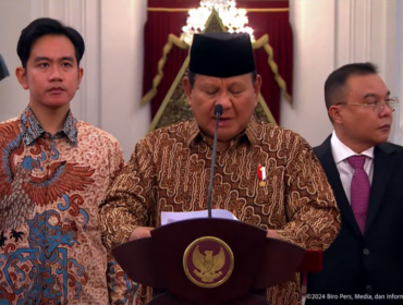 Presiden Prabowo Subianto saat berpidato/ Dok BPMI Setpres