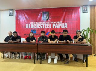 Blacksteel Papua pada konferensi pers - Ist