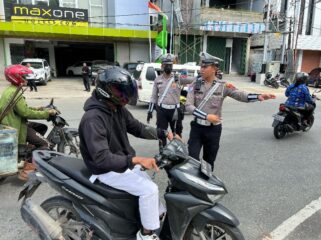 Satlantas Polresta Jayapura Kota saat menggelar operasi keselamatan cartenz - dok Polresta Jayapura Kota