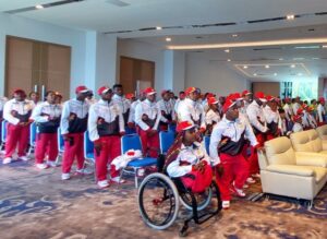 Atlet NPCI Papua pada Pelepasan Kontingen Menuju Peparnas XVII di Solo 