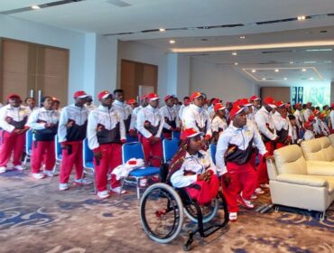 Atlet NPCI Papua pada Pelepasan Kontingen Menuju Peparnas XVII di Solo 