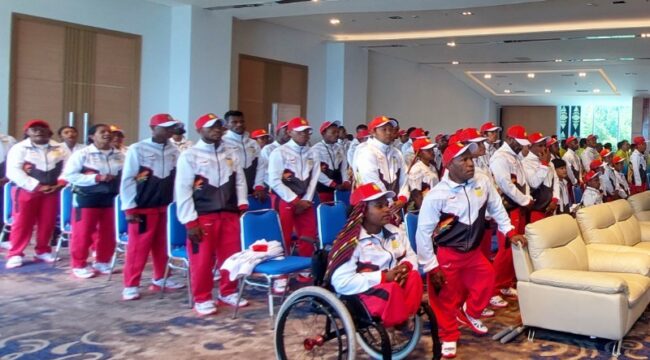 Atlet NPCI Papua pada Pelepasan Kontingen Menuju Peparnas XVII di Solo 