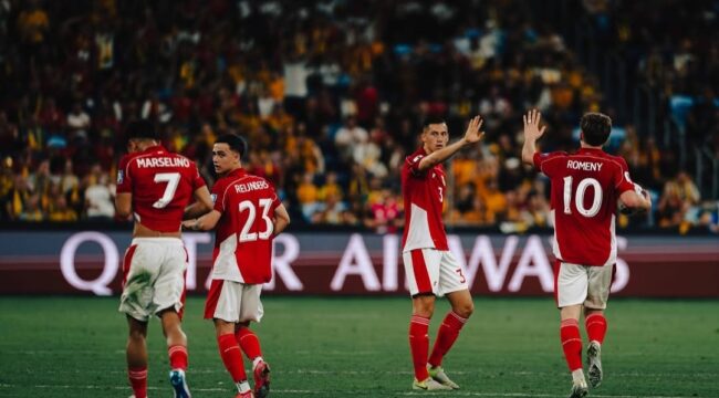 Para pemain timnas Indonesia usai berselebrasi / instagram