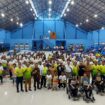 Para atlet penyandang disabilitas bersama Pj Sekda Papua dan pengurus NPCI 