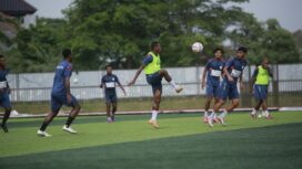 Skuad Persipura saat berlatih 