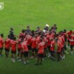 Skuad Persipura usai berlatih 