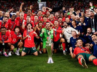 Skuad Timnas Portugal Merayakan Gelar Juara UEFA Nations League untuk kedua kalinya 