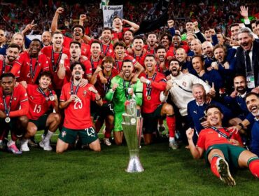 Skuad Timnas Portugal Merayakan Gelar Juara UEFA Nations League untuk kedua kalinya 