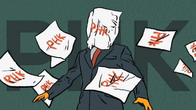 
					Ilustrasi PHK. (Bloomberg Technoz/Asfahan)