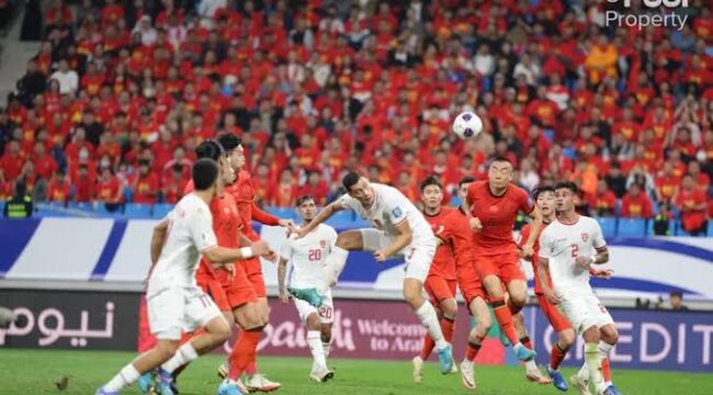 Timnas Indonesia kontra Tiongkok pada pertemuan pertama babak ketiga Kualifikasi Piala Dunia Zona Asia - dok PSSI