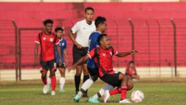 Pemain Persipura ketika dijegal Pemain Garudayaksa - dok Persipura