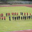 Skuad Persipura hendak memulai latihan di Lapangan Uncen Mahachandra - Ipul Persipura