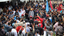 Aksi demo damai Cipayung Plus di Halaman Kantor DPR Papua / dok papua.go.id
