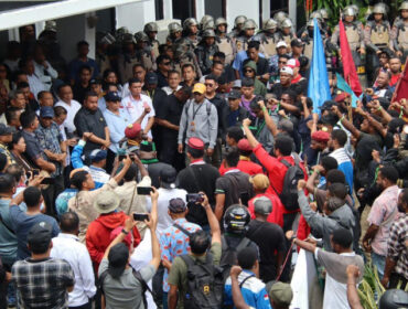 Aksi demo damai Cipayung Plus di Halaman Kantor DPR Papua / dok papua.go.id