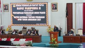 Penyampaian pandangan umum Fraksi terhadap materi Raperdasi Perubahan APBD Papua 2025