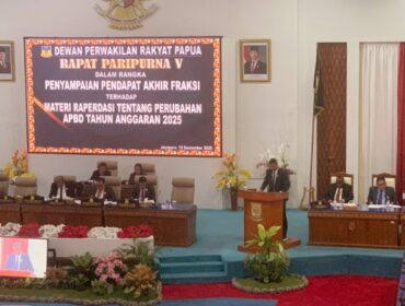 Penyampaian pendapat akhir fraksi Gabungan Amanat Persatuan