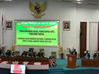 Rapat Paripurna Pengumuman Hasil Penetapan KPU Provinsi Papua 