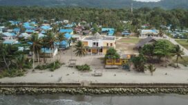 Kampung Skouw Yambe tampak dari udara / Jadesta-Papua