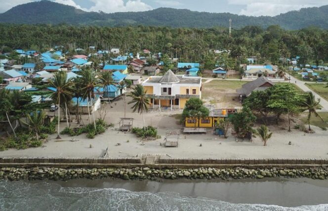 Kampung Skouw Yambe tampak dari udara / Jadesta-Papua
