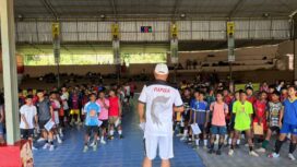Seleksi Timnas Futsal U-16 dan U-19 yang digelar oleh AFP Papua di Lapangan Mutiara Hitam, Kota Jayapura 