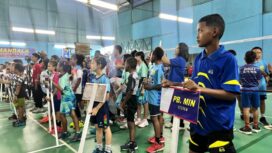 Peserta kejuaraan bulutangkis se-tanah Papua mandala series 2025