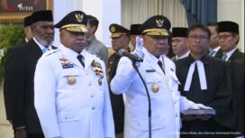 Matius D. Fakhiri dan Aryoko Rumaropen resmi dilantik sebagai Gubernur dan Wakil Gubernur Papua periode 2025-2030 