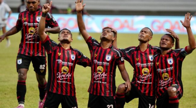 Para Pemain Persipura ketika berselebrasi