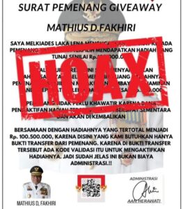 Hoaks mengatasnamakan Gubernur Papua