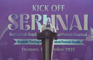 Wakil Gubernur Papua, Aryoko Rumaropen pada peluncuran program SERUNAI / dok Papua.go.id