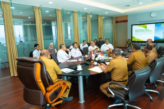 
					Dewan Energi Nasional (DEN) saat bertemu dengan Gubernur Papua, Matius D. Fakhiri / Istimewa