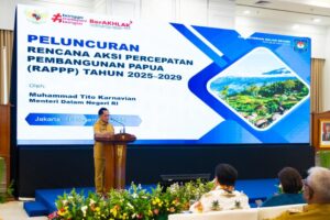 Mendagri Muhammad Tito Karnavian pada acara Peluncuran RAPPP Tahun 2025–2029 di Kantor Kementerian Perencanaan Pembangunan Nasional (PPN)/Badan Perencanaan Pembangunan Nasional (Bappenas), Jakarta, Selasa (16/12/2025) / Istimewa