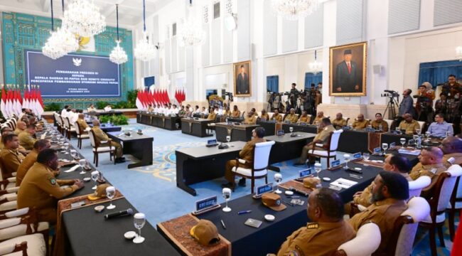 Pengarahan Presiden kepada para Kepala Daerah se-Papua dan Komite Eksekutif Percepatan Pembangunan Otsus Papua / Istimewa