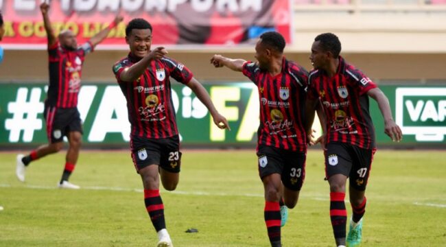Selebrasi pemain Persipura 