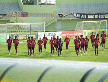 Skuad Persipura berlatih jelang menghadapi Barito Putera 