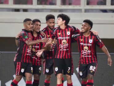 Skuad Persipura saat berselebrasi / Istimewa