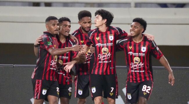 Skuad Persipura saat berselebrasi / Istimewa