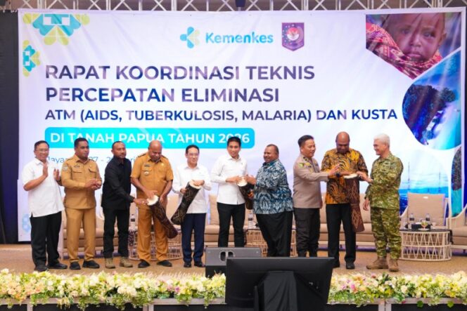 
					Pembukaan Rakortek percepatan eliminasi HIV, AIDS, tuberkolosis, malaria, dan kusta di Papua / Istimewa
