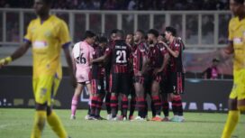 Skuad Persipura pada laga kontra Persiku Kudus di Stadion Lukas Enembe / Official Persipura