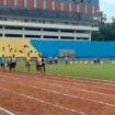 Para atlet lari sedang berlomba di lintasan atletik Mandala pada hari pembukaan Kejurda Atletik Piala Gubernur Papua / Istimewa