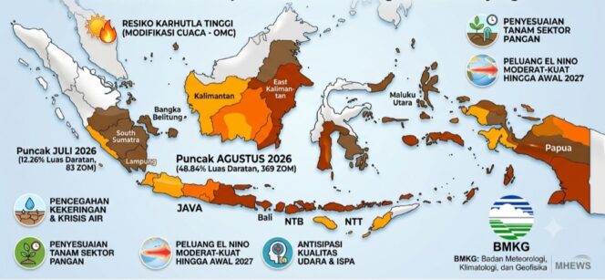 
					BMKG: Puncak Kemarau 2026 Terjadi Juli–September, Lebih Kering Akibat El Nino