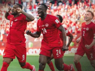 Selebrasi pemain Kanada / Canada Soccer