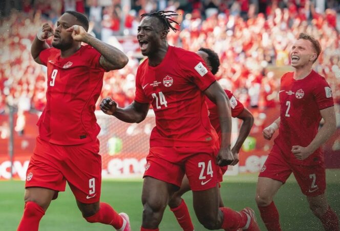 
					Selebrasi pemain Kanada / Canada Soccer